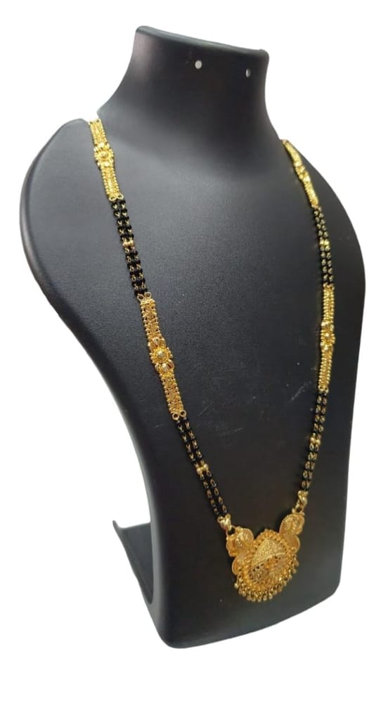 Gold Plated Traditional Marathi Mangalsutra Necklace for Women