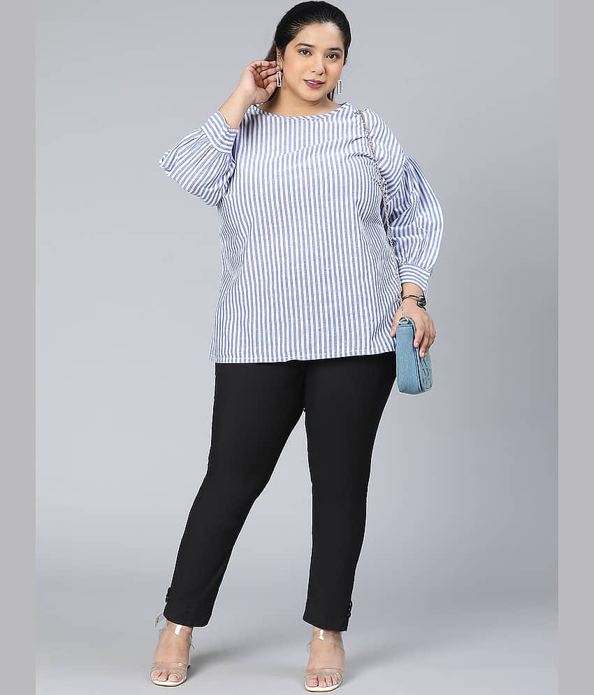 Oxolloxo Women's Cotton Regular Top ( Blue )