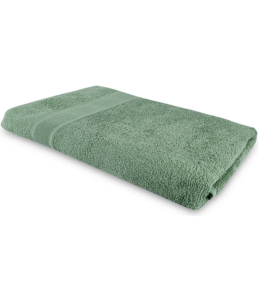 Dollar Cotton Striped 500 -GSM Bath Towel ( Pack of 1 ) - Green