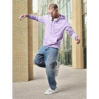 PrintCultr Purple Men Full Sleeve Solid Hooded Sweatshirt
