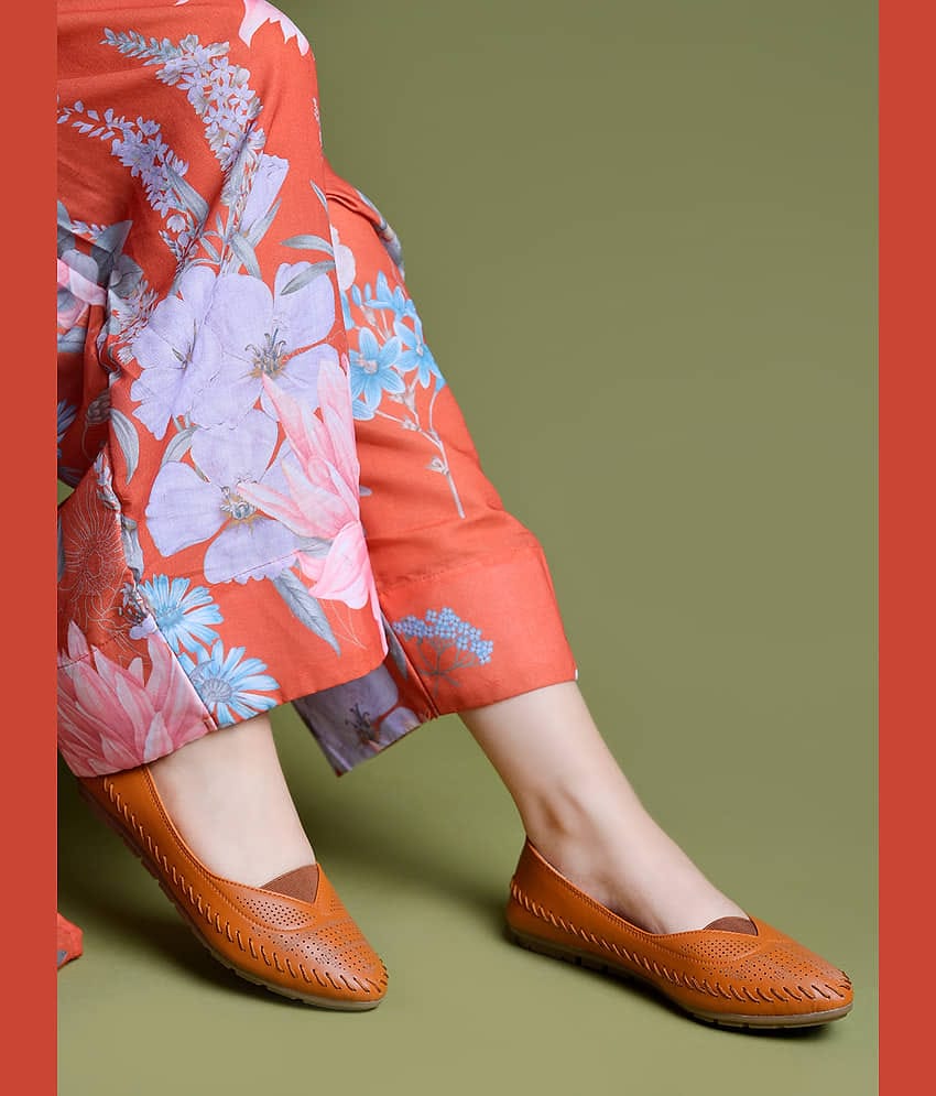 Shoetopia Tan Women's Casual Ballerinas