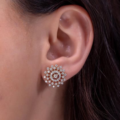 Audrey Lab Grown Diamond Earrings | 22KT Gold Vermeil-Yellow Gold