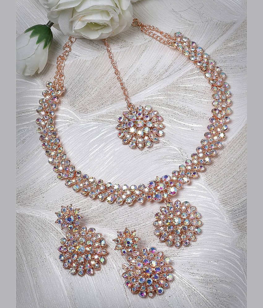 Sukkhi Rose Gold Alloy Necklace Set ( Pack of 1 )