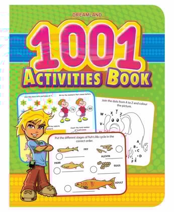 1001 Activities Book for Kids for Age 4+ with Exciting Activities of Word Searches, Puzzles, Dot-to-Dots, Mazes and Colouring [Paperback] Dreamland Publications