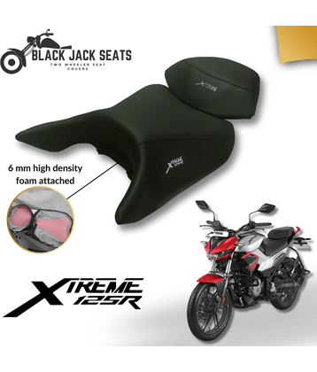 Black Jack Seats Premium Seat Cover for Xtreme 125R | 6mm Foam Cushioning | Durable & Stylish