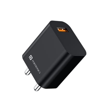 Portronics Adapto One Plus-Type C CablePortronics Adapto One Plus 18w 3A Mach USB Fast Charging Adaptor with 1M Type C Charging Cable Portronics Adapto One Plus-Type C CablePortronics Adapto One Plus 18w 3A Mach USB Fast Charging Adaptor with 1M Type C Charging Cable