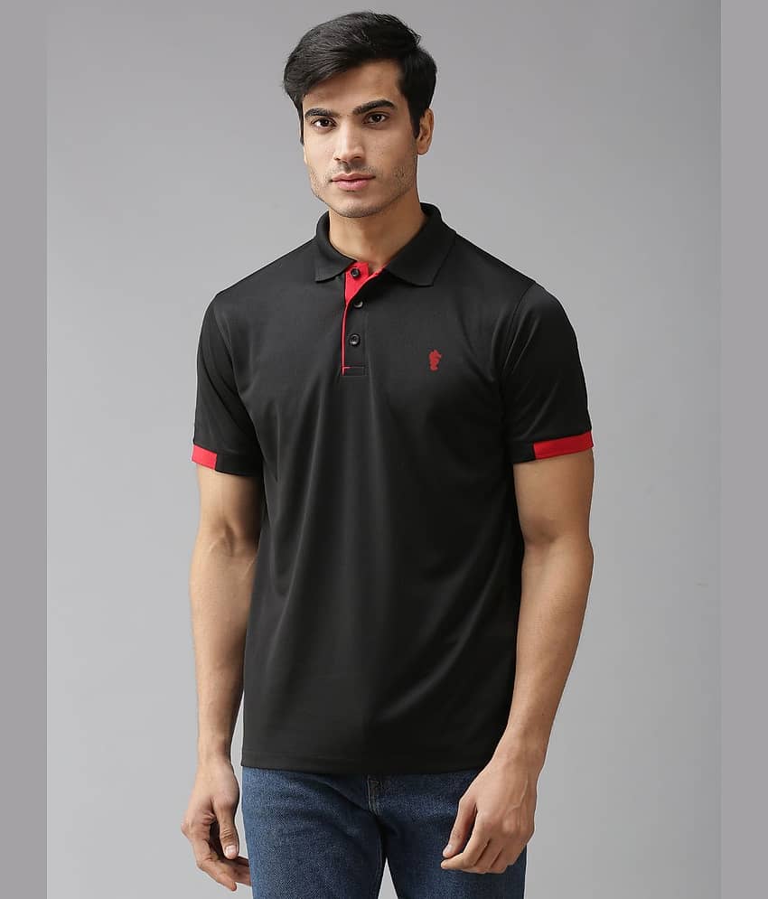 EPPE - Black Polyester Regular Fit Men's Sports Polo T-Shirt ( Pack of 1 )