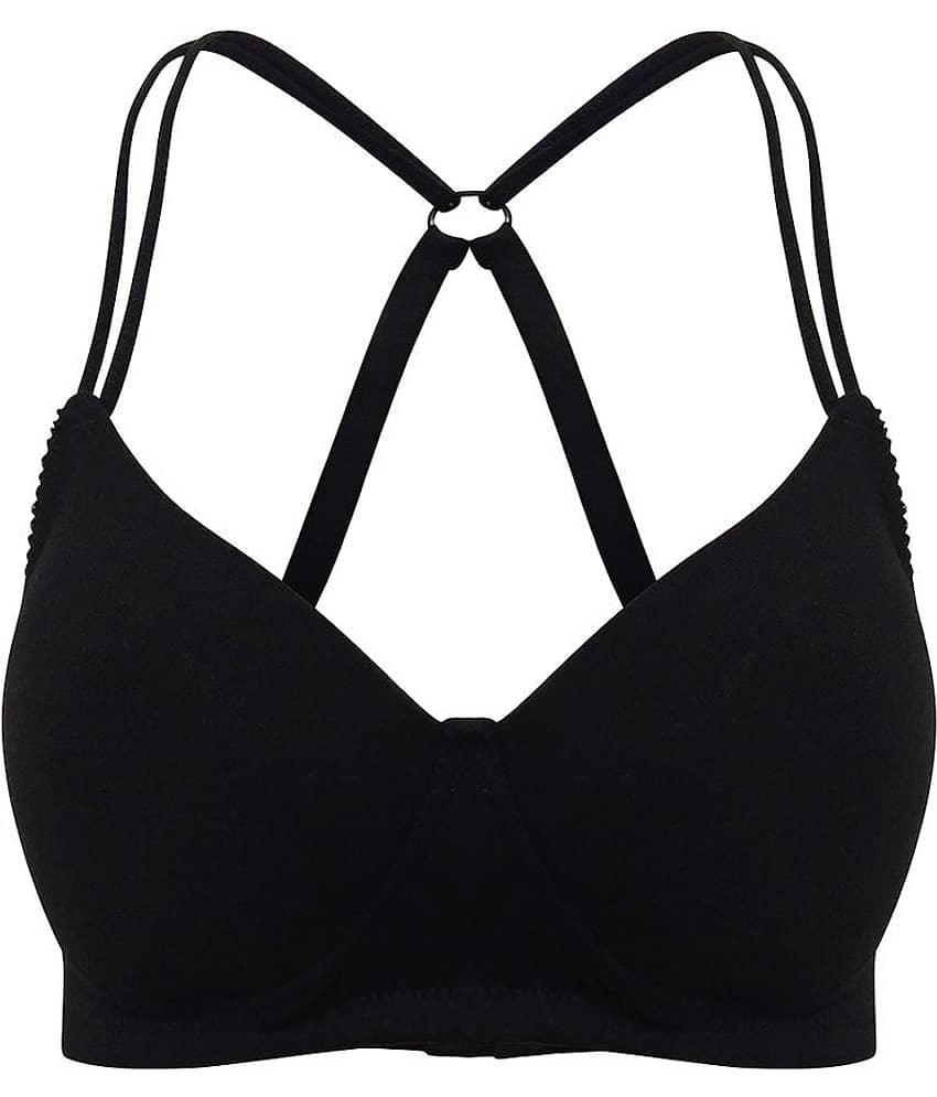 Clovia Cotton Women's T-Shirt Bra ( Black )