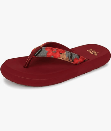 ORTHO JOY Maroon Women's Daily Slipper