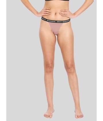 ILRASO Nylon Solid Women's Thongs ( Mauve )