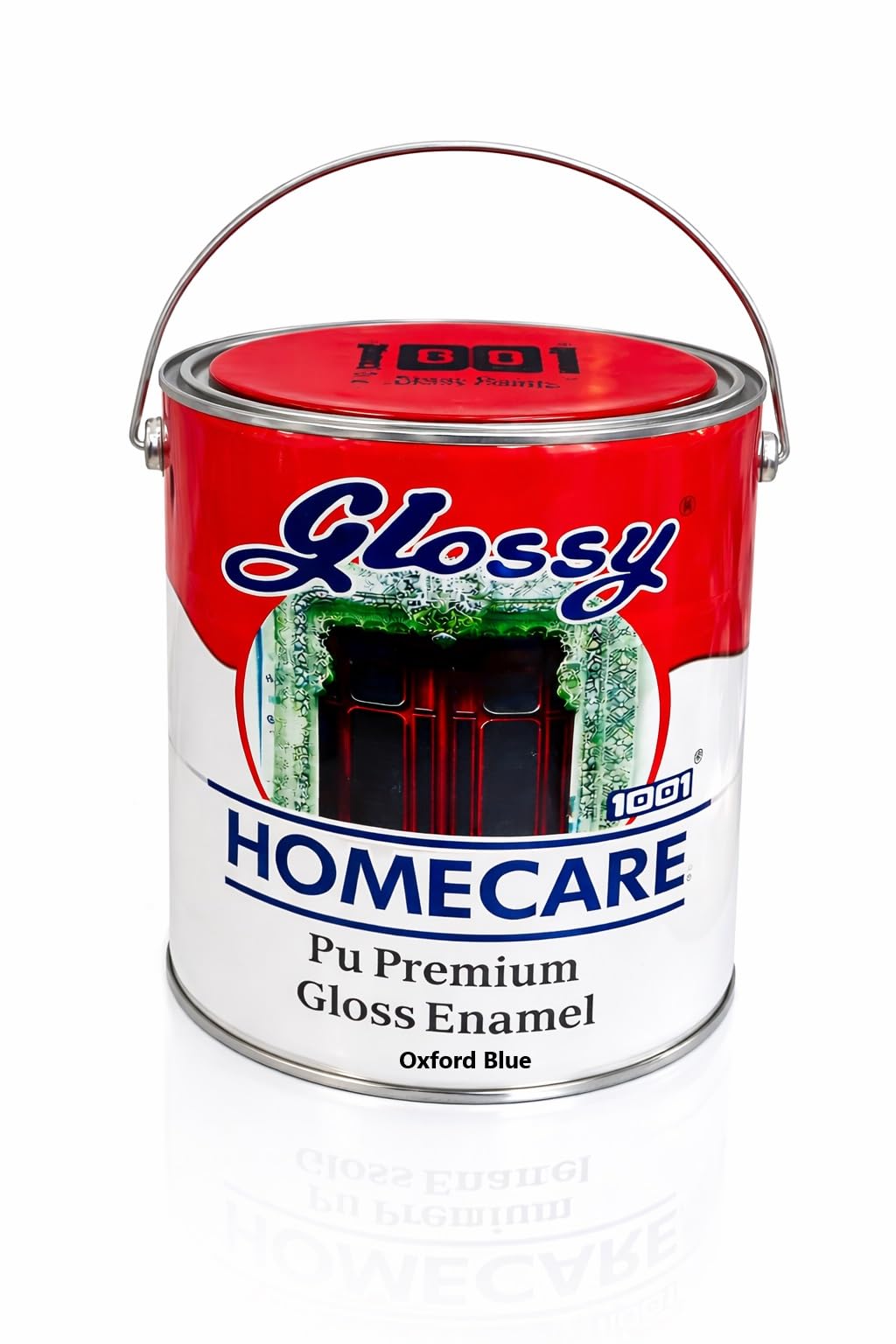 1001 Homecare PU Premium High Gloss Enamel Paint - High Gloss Finish, Fade Resistant, Wall & Metal Paint - Oxford Blue, 4 Ltr