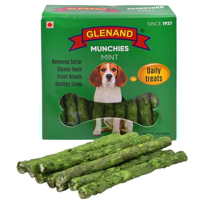 Glenand Dog Munchies 450g Mint Box