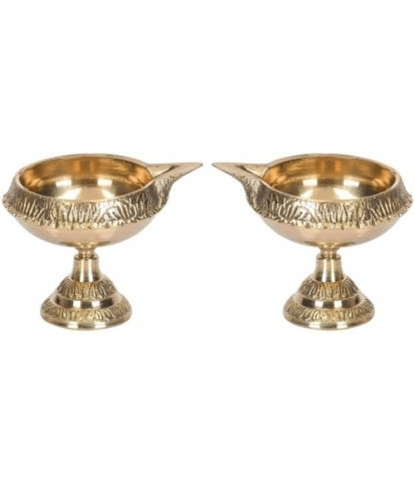 Art N Hub Brass Table Diya - Pack of 2