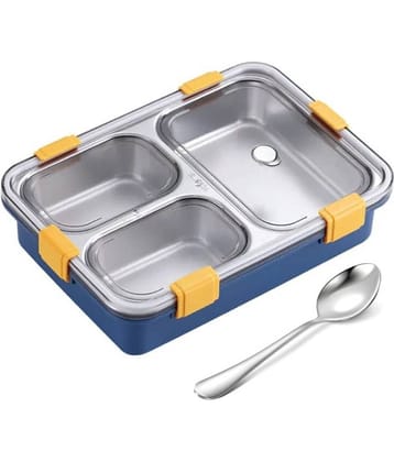 Analog Kitchenware School/College/Office Tiffin Stainless Steel Lunch Box 1 - Container ( Pack of 1 )