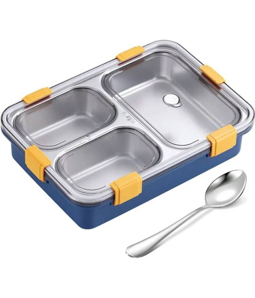 Analog Kitchenware School/College/Office Tiffin Stainless Steel Lunch Box 1 - Container ( Pack of 1 )