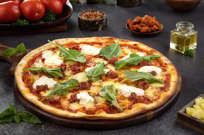 Korean - Spicy Chorizo Pizza With Burrata Cheese