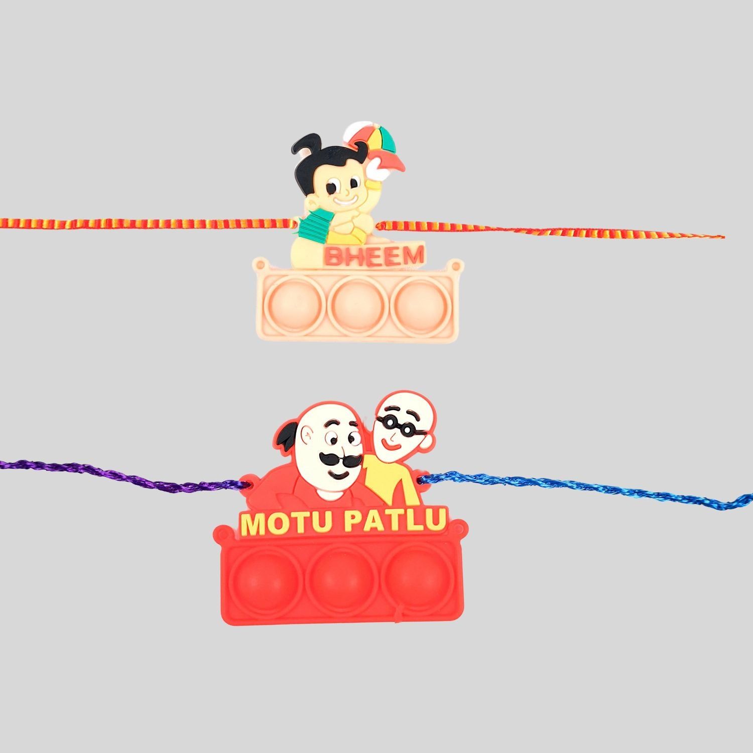 Rakhi Motu Patlu & Chota Bheem Design | Rakhi Combo for Kids & Children-Pack of 2