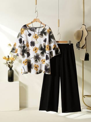 Nature-Inspired Print Co-Ord Set – Chic & Unique-S