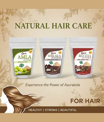OEHB Amla, Reetha, Shikakai Powder For Hair - Each 100 Gram