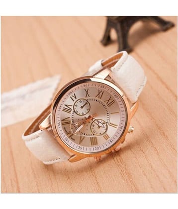 DECLASSE - Off White Leather Analog Womens Watch