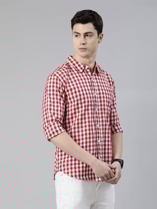 Red Checks Full Sleeves Shirt-44