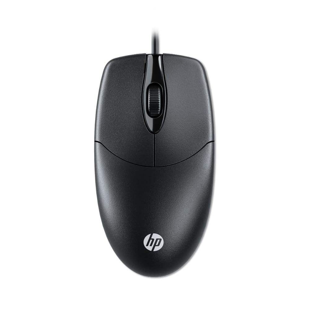 HP M050 3 Button Wired USB Mouse, 1200 DPI, Ergonomic Design, Optical Engine, 3 Year Warranty (Black)