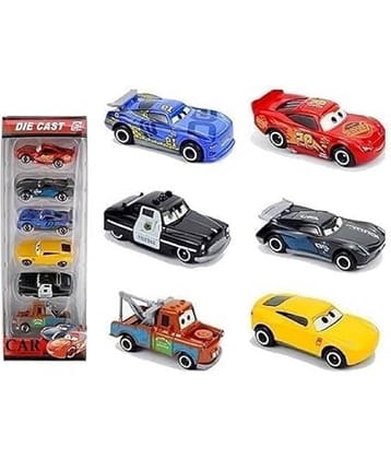 FEDIFU Mini Metal Die Cast Car Set of-6 Toy Vehicle Play Set Free Wheel High Speed Unbreakable Car for Kids, Small Racing Car for Exciting Playtime Adventures, Movie Vehicles Car for Kids