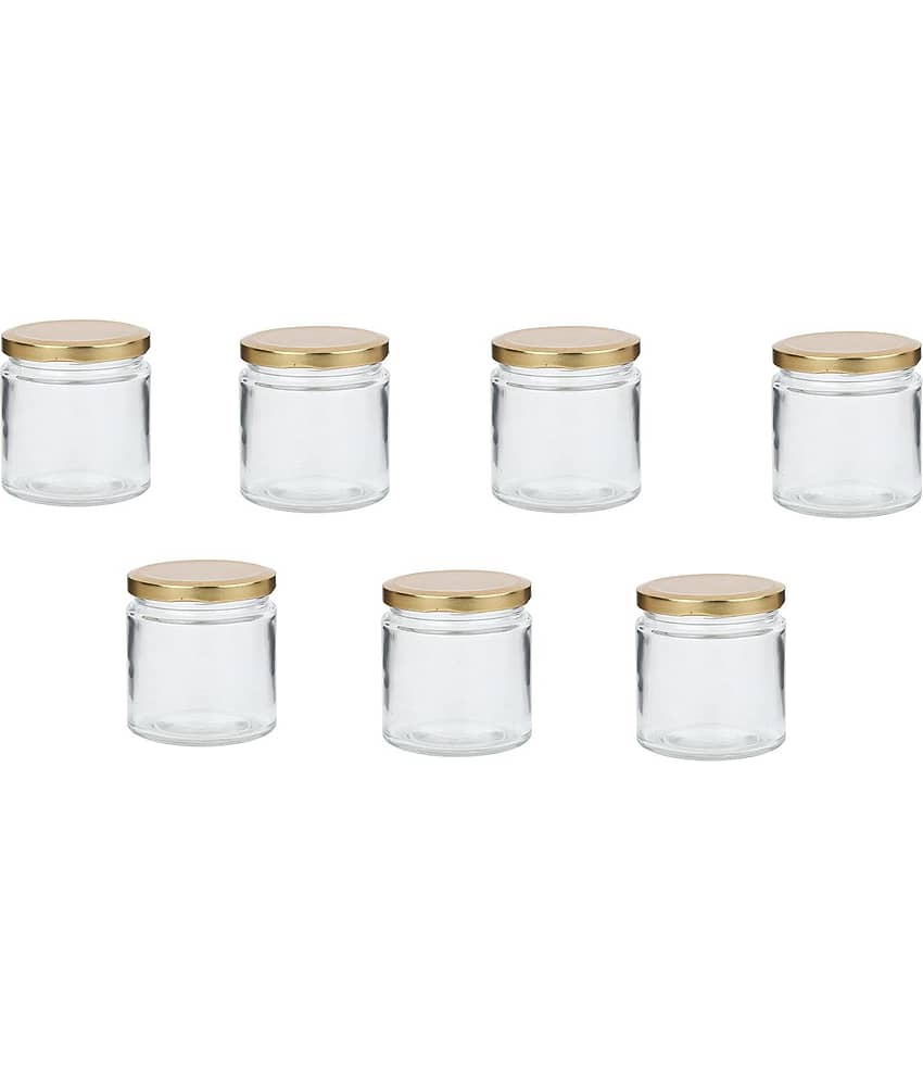 Somil - Storage Container Glass Transparent Spice Container ( Set of 7 )
