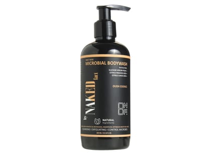 By NAKED fact SMCT Base Microbial OUD Unisex Body Wash | Refreshing Shower Gel for Deep Cleansing, Exfoliating, Hydrating, Moisturising, Softer & Smoother Skin Infused with Citrus paradisi seed, Illicium Verum Fruit, Citrus Junos seed-300 ml