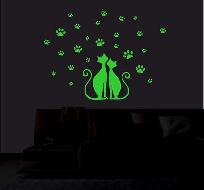 DreamKraft Glow in The Dark Decorative Radium Sticker (Green, 37 cm X 37 cm)