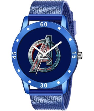 AQUA BLISS Blue PU Analog Men's Watch