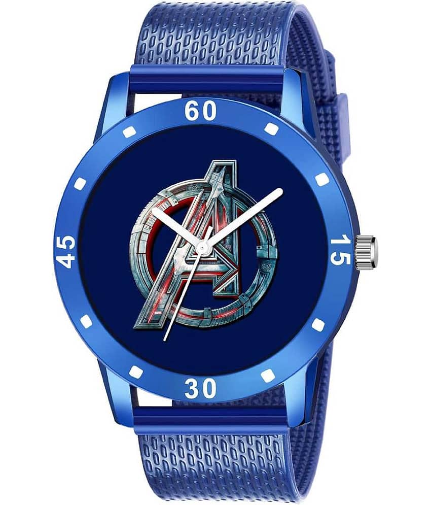 AQUA BLISS Blue PU Analog Men's Watch