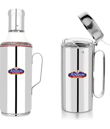 APEIRON Steel Oil Container/Dispenser Set of 2 1000 mL