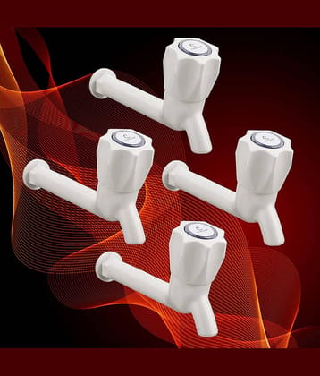 BATHONIX POLO PVC LONGBODY BIB TAP (PACK OF 4) Plastic (ABS) Bathroom Tap (Bib Cock)