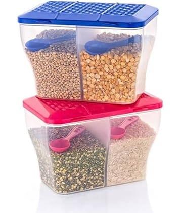 Analog Kitchenware Dal/Masala/Vegetable Plastic Multicolor Pickle Container ( Set of 2 )