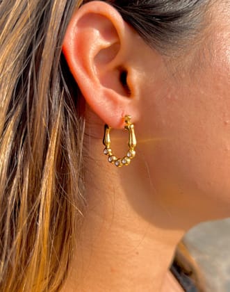 Bedazzle Zircon 18k Gold Plated Earrings