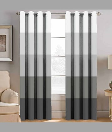 BELLA TRUE Printed SemiTransparent Curtain 7 ft Pack of 2 Multi Color