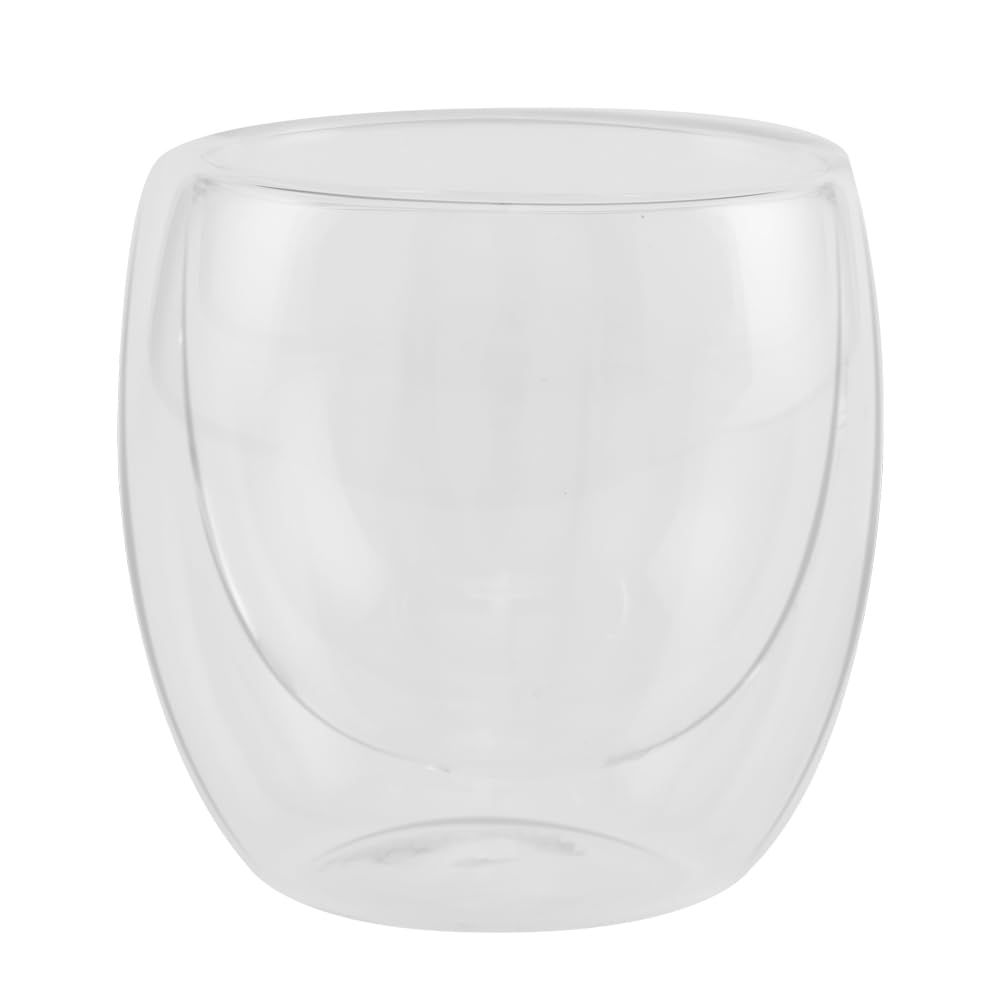 NATURALLYOURS Glasswares Double Wall Glass - Borosilicate Glass Coffee Mug for Insulated Hot and Cold Beverage Enjoyment