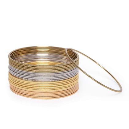 Glamorous Tricolor Bangles Set of 2