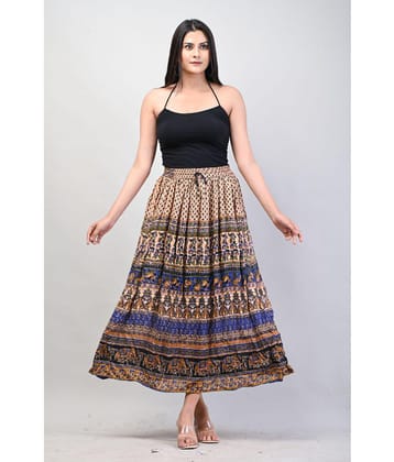 Frionkandy - Blue Rayon Women''s A-Line Skirt ( Pack of 1 ) - None