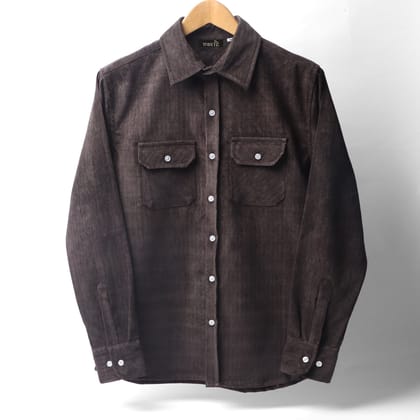 Charcoal * Corduroy Shirt #40-XS