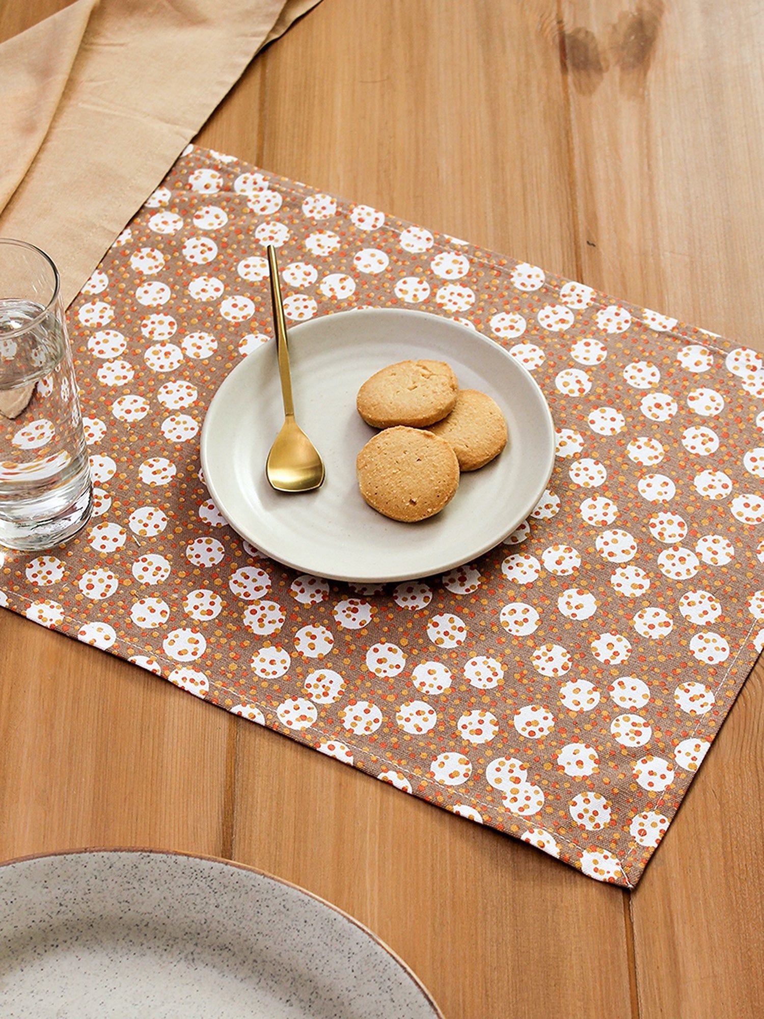 Anuswara - Set Of 2 Placemats (Rust)-30X47cm / Rust / 0