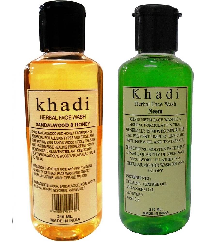 khadi herbal combo-Sandalwood & neem face wash 210ml