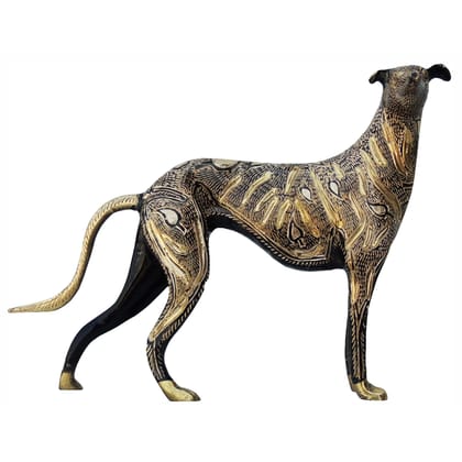 Brass Showpiece Dog Statue (ANMAS047 C)