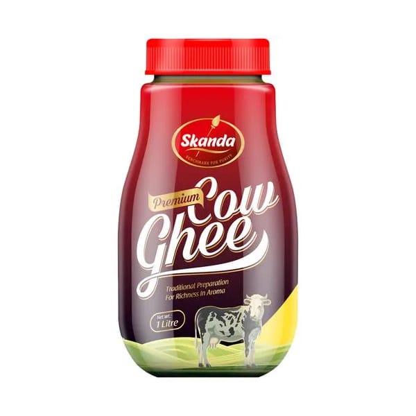 Skanda Premium Cow Ghee 1 Ltr Jar