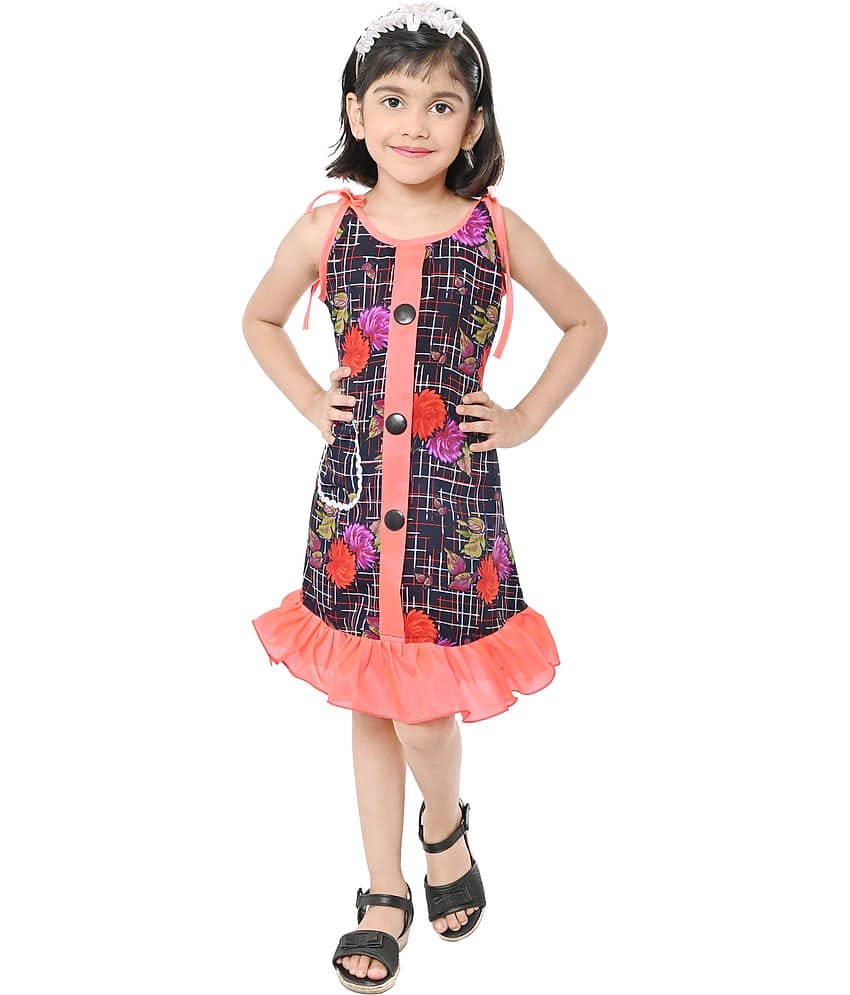 Eva And Ali Pack of 1 Baby Girls Cotton Blend Dress ( Multi )