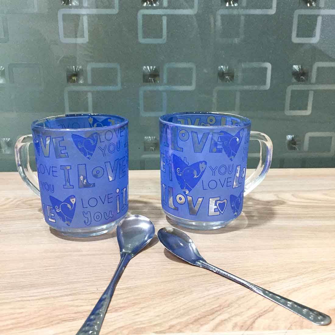 Coffee Mug With Spoon Set | Tea Cup & Mugs - For Best Friend, Girls, Boys, Couples, Friends, Birthday, Anniversary Gifts | Gift For Friendship & Valentine's Day (Set of 2)