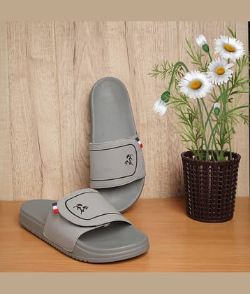 PERY PAO Grey Men's Slide Flip Flop
