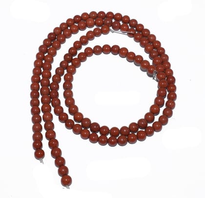 Red Jasper Natural Semi Precious Beads For Jewelry Making 1 String of 48 Pcs (8 MM) , SEP-951-1 String 48 Pcs / 8 MM