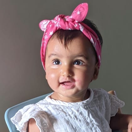 Cotton Malmal (Adjustable) Hairband - Nayantaara Pink-Small